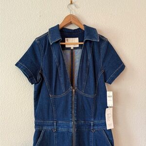 Pilcro Blue Denim Jumpsuit